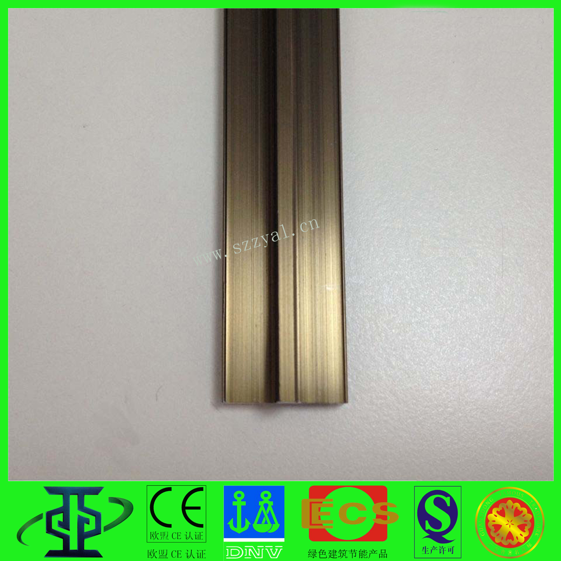 鋁型材定制開模家具用香檳色拉手鋁材